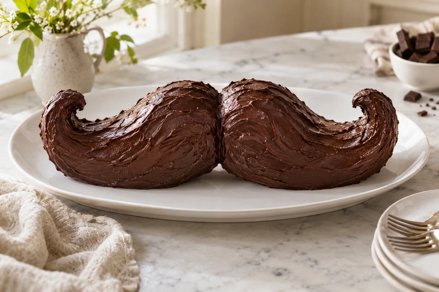 Mustache Cake HOW? (AI-generated image)