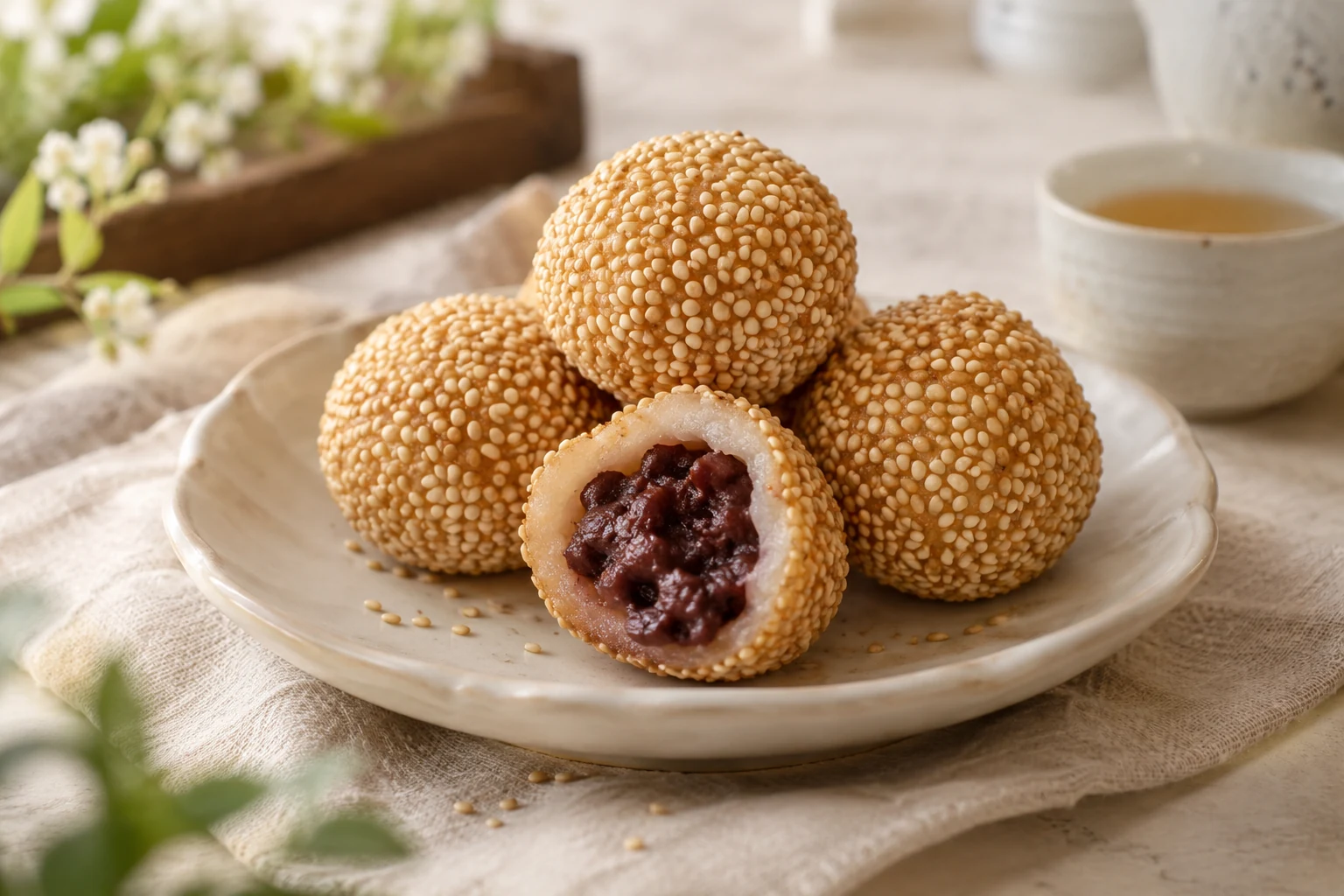 CHINESE SESAME SEEDS BALL (AI-generated image)