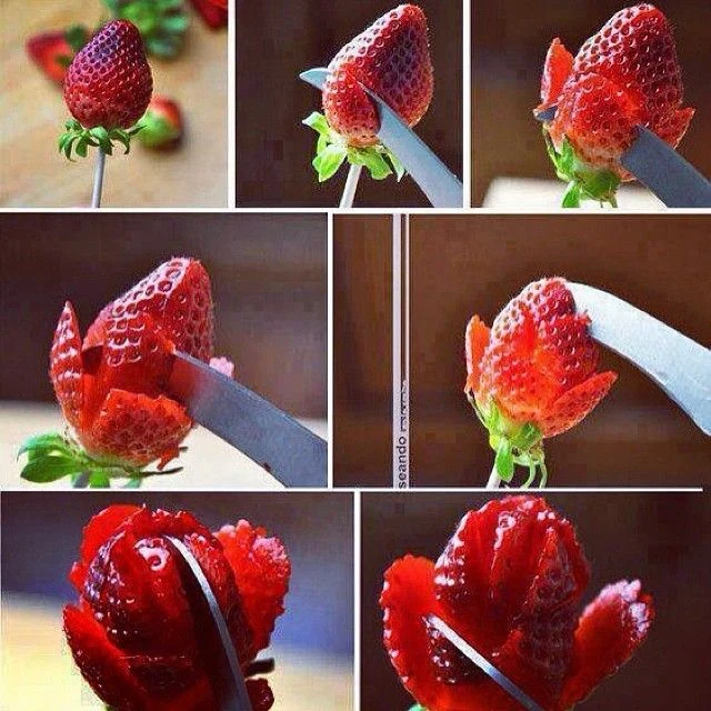 Make a Strawberry Rose
