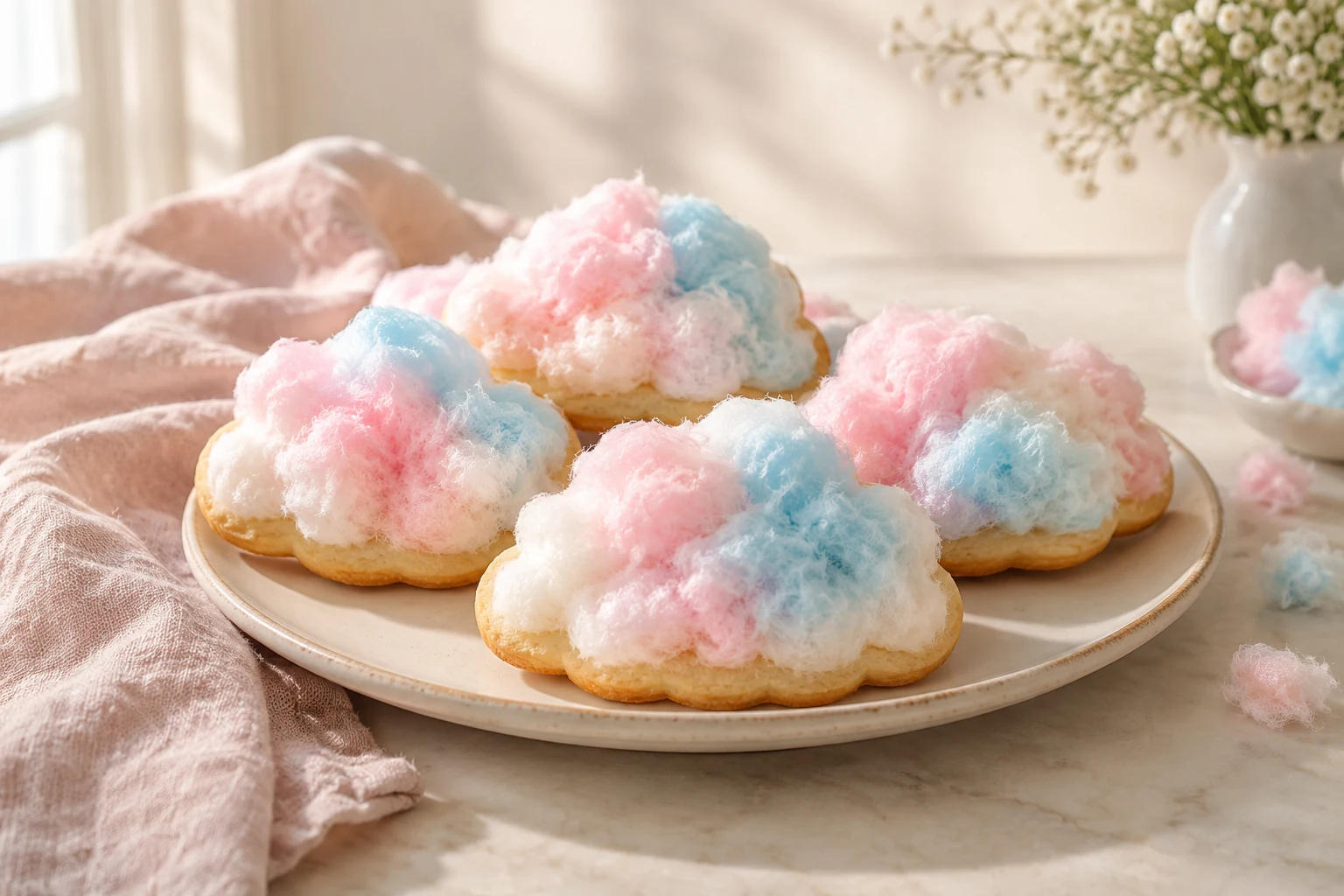 Wow! Cotton Candy Cookie! (AI-generated image)