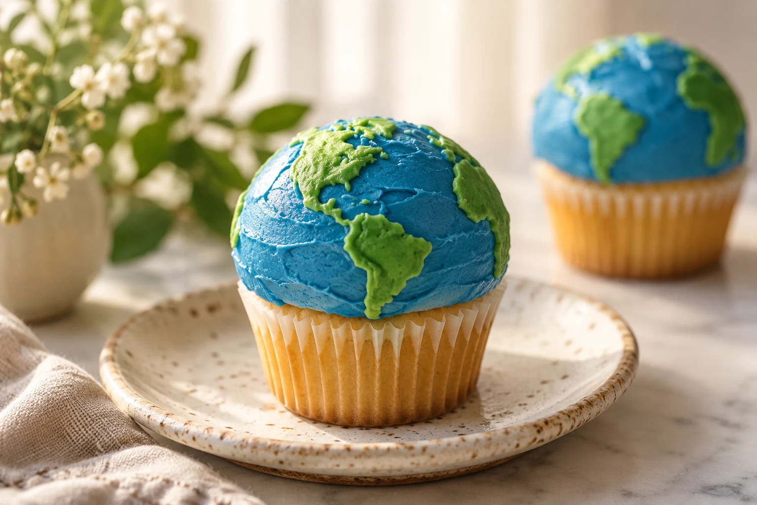 EARTH DAY CUPCAKE! (AI-generated image)