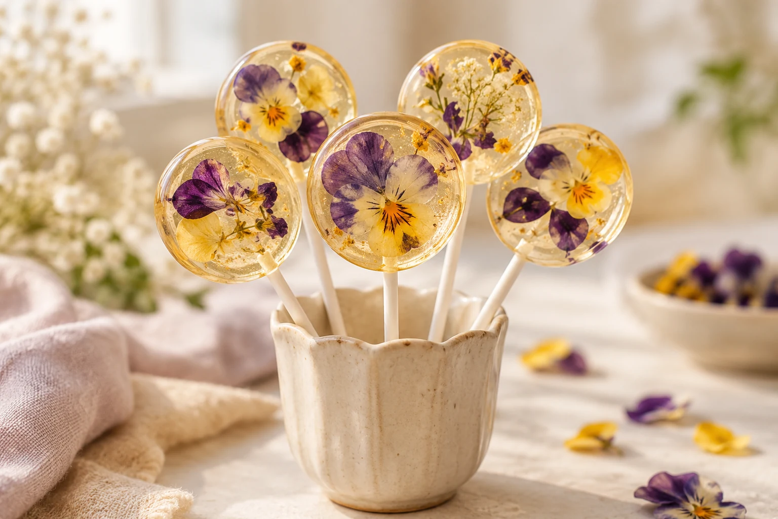Spring Flower Lollipops (AI-generated image)