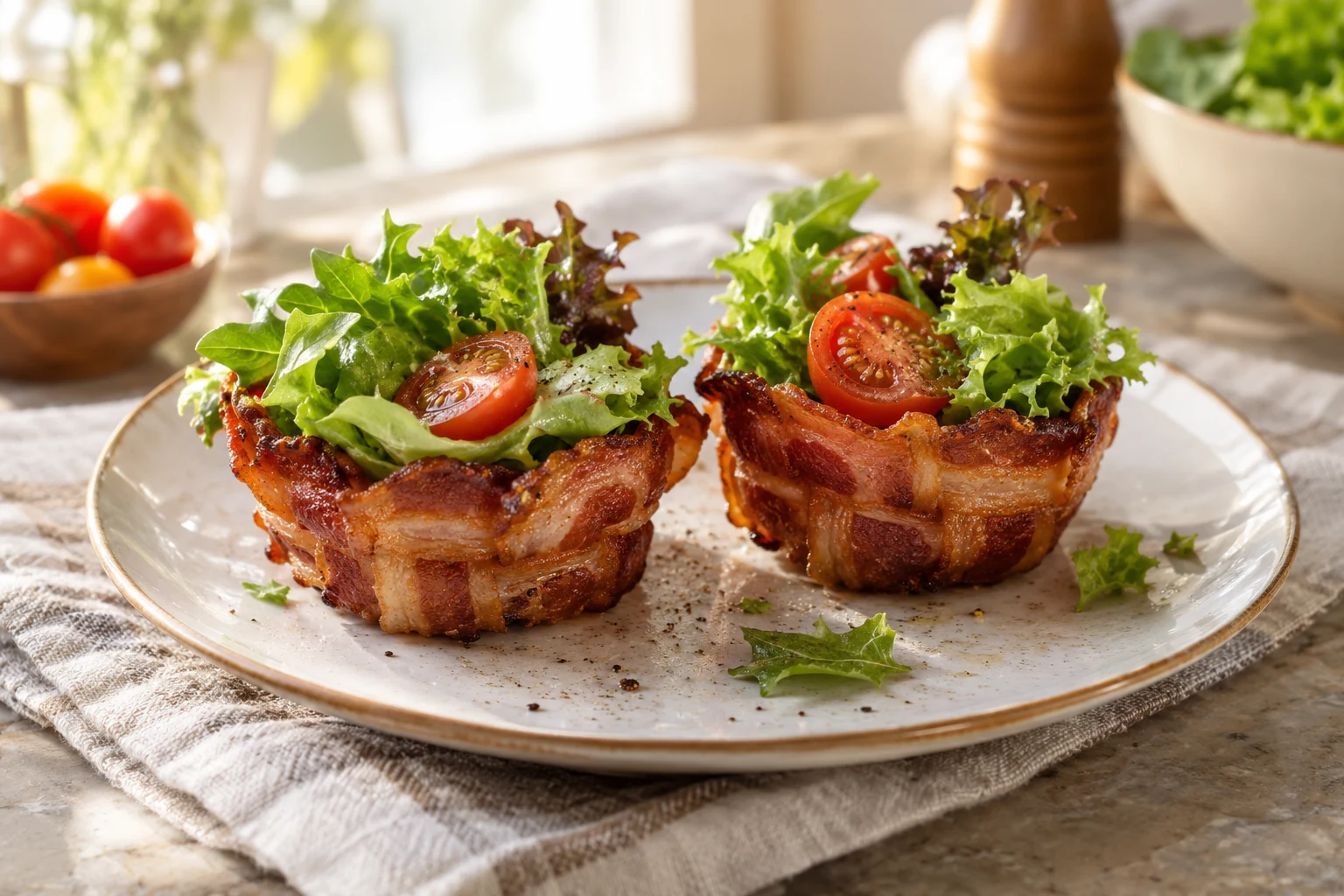 Bacon Cup for Salad! (AI-generated image)