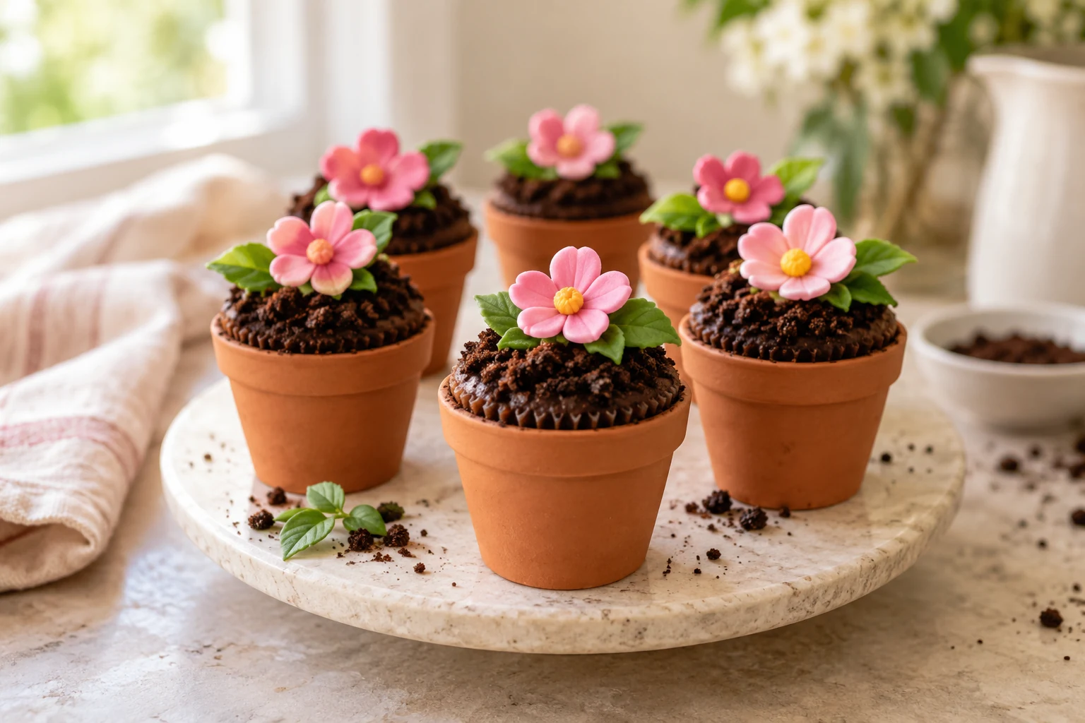 Flower Pot Cupcake (AI-generated image)