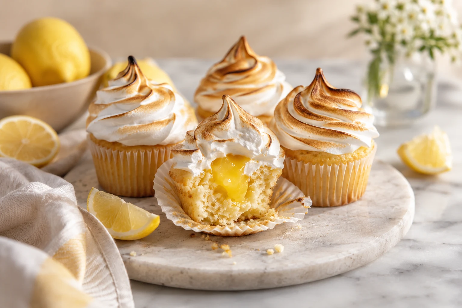 Lemon Meringue Cupcakes (AI-generated image)