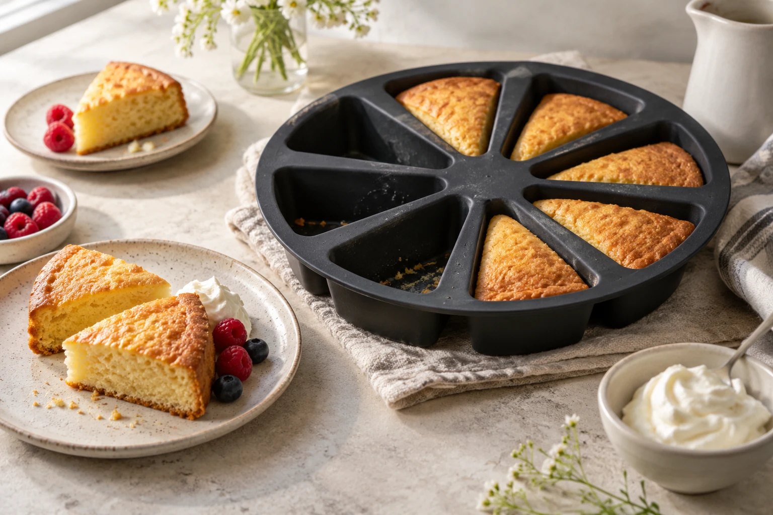 Cake mould for individual slices (AI-generated image)