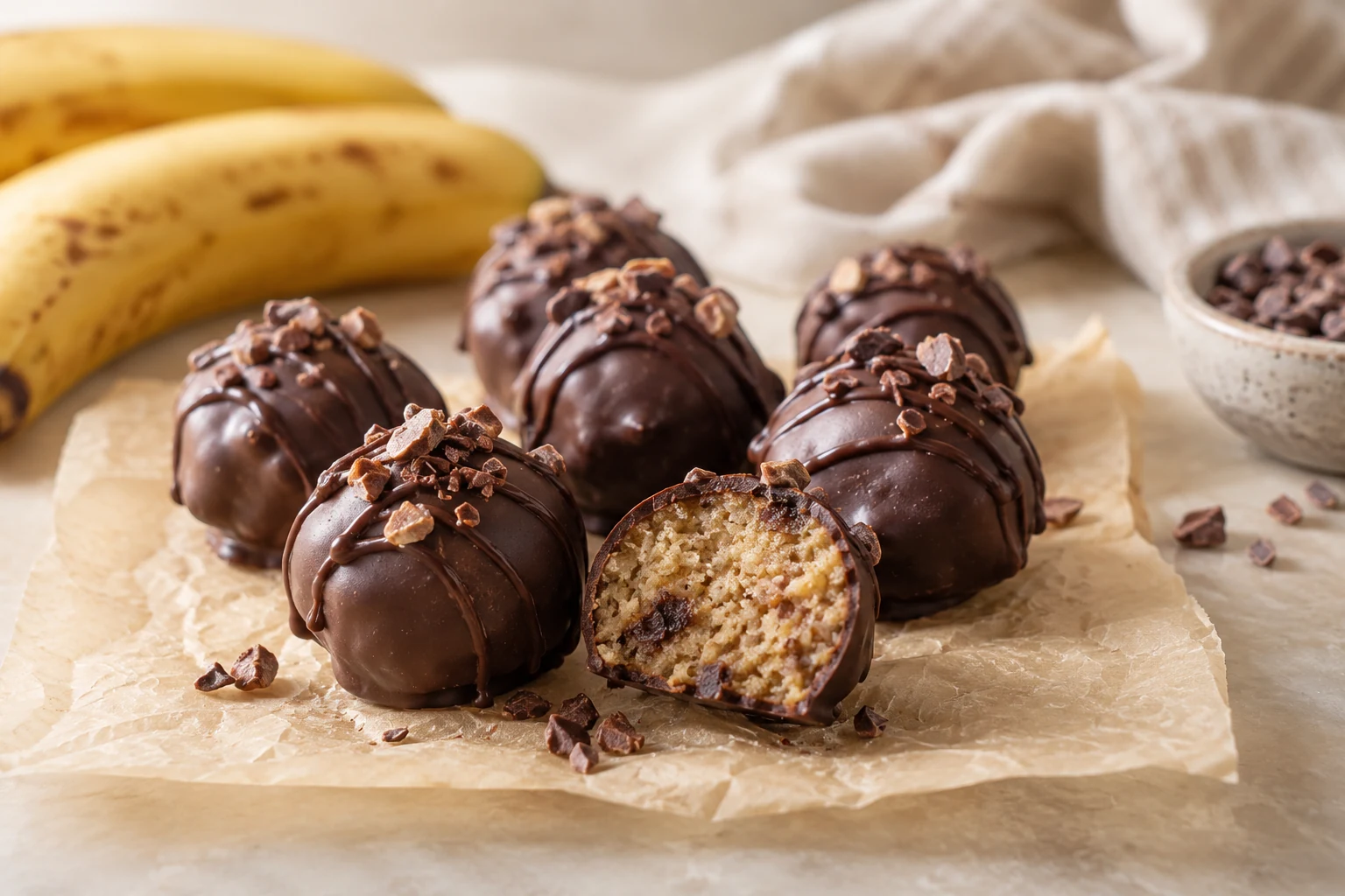Chocolate Banana Bread Truffles (AI-generated image)