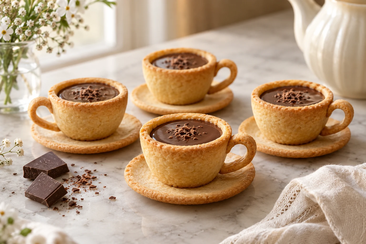 Tea Party Teacup Cookie Cups (AI-generated image)