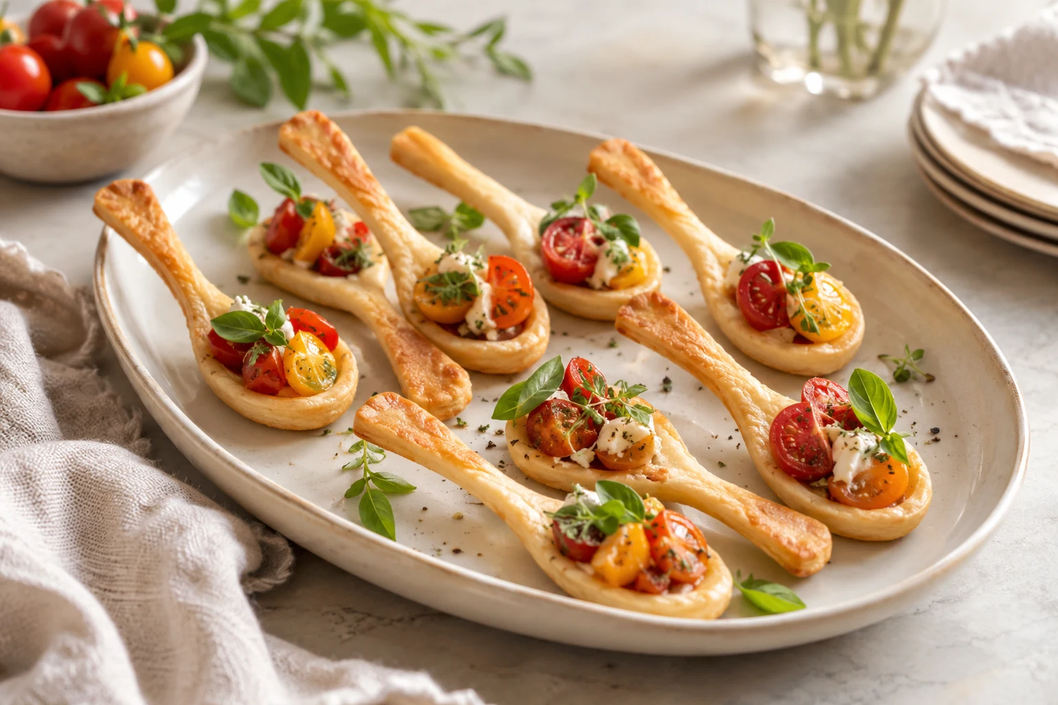 Edible Spoons for Appetizers (AI-generated image)