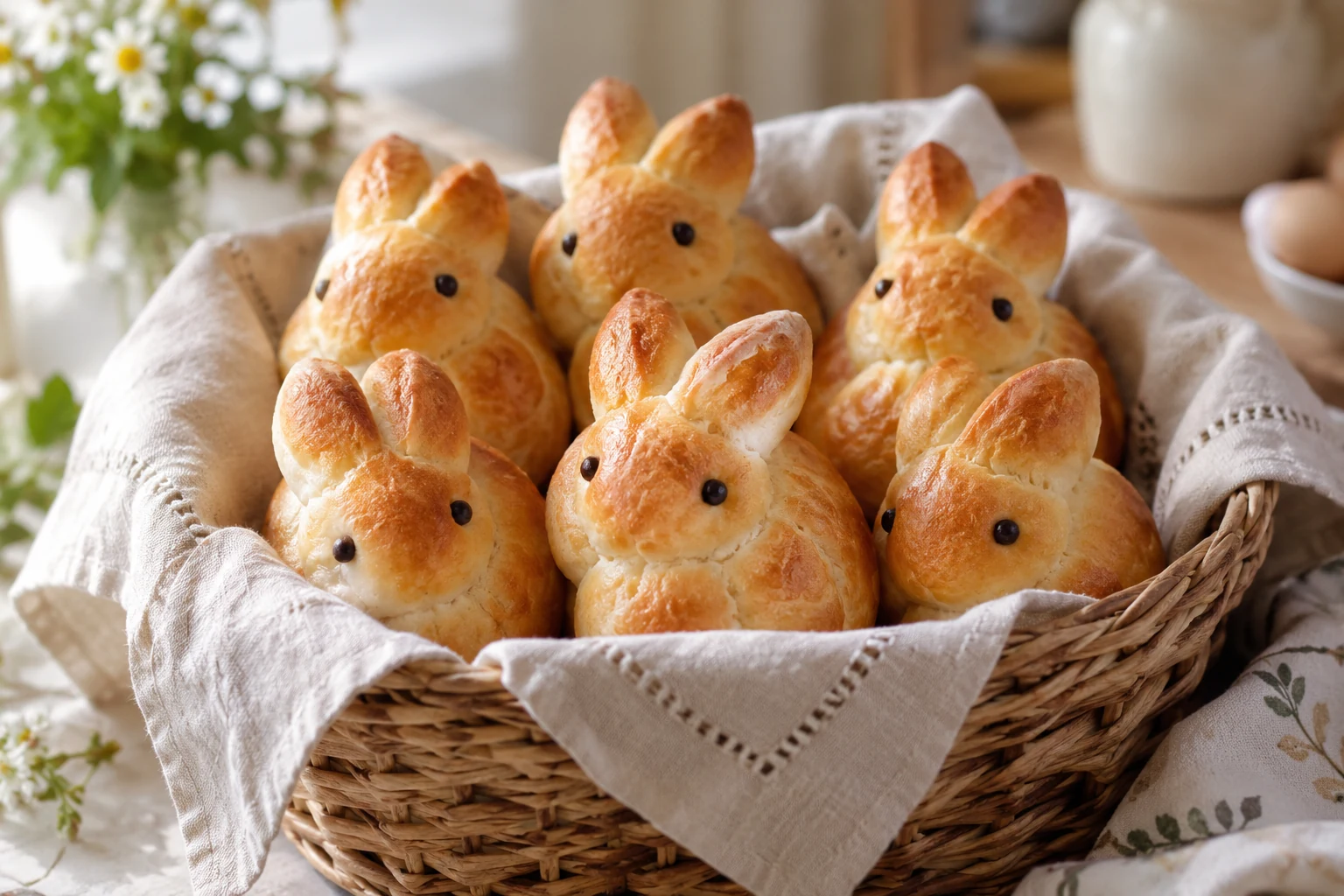 EASTER Mini Bunny Bread (AI-generated image)